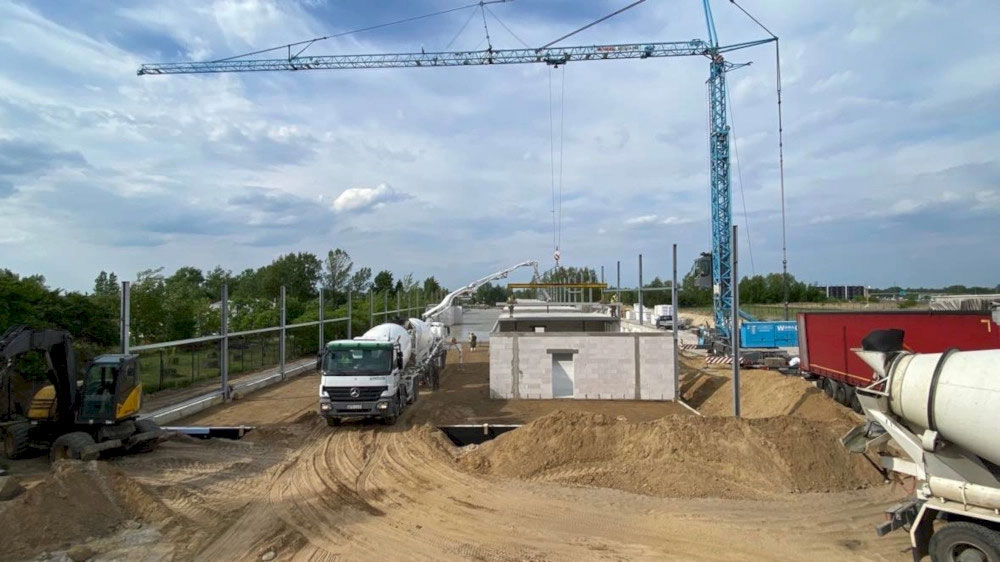 Prace budowlane związane z kompleksowym wykonaniem hali magazynowej z częścią biurowo socjalną o łącznej powierzchni 3500m2 w Puchałach koło Warszawy